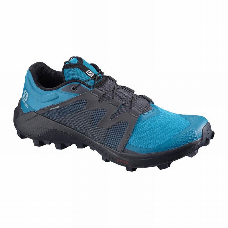 SALOMON WILDCROSS Philippines - Men's Trail Running Shoes - Blue/Black | 742983-HCP